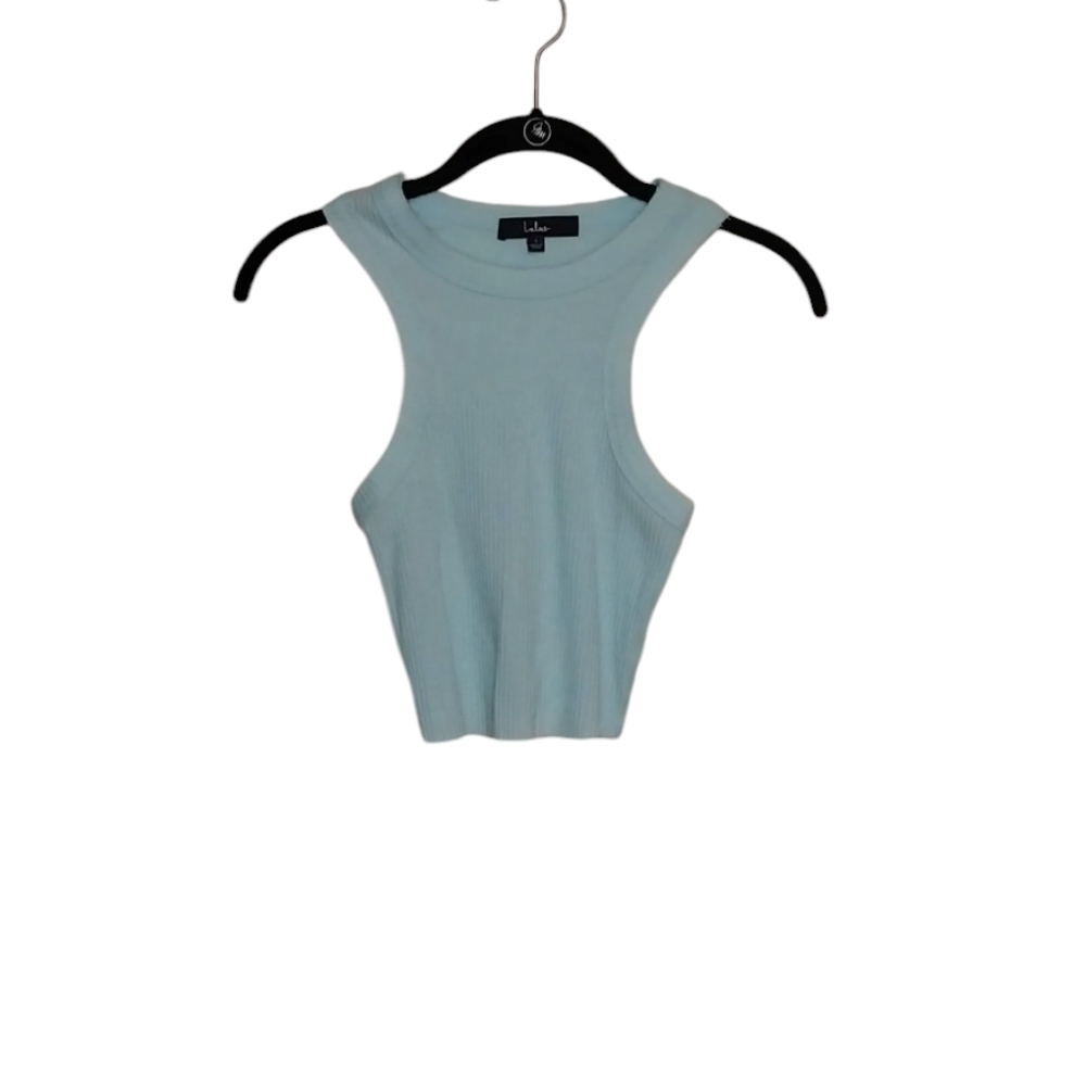 Lulu's Mint Ribbed Racerback Crop Top - Picture 2 of 6